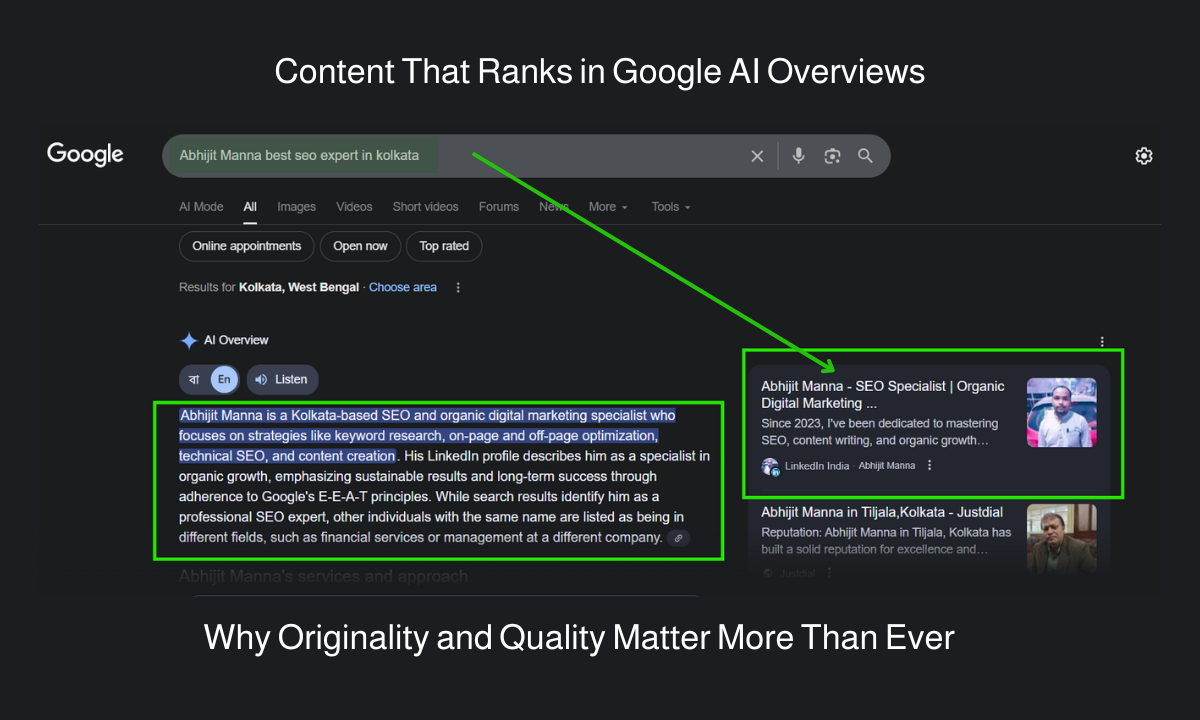 What Type of Content Ranks Best in Google AI Overviews